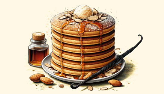 Whole Wheat Vanilla Almond Pancakes