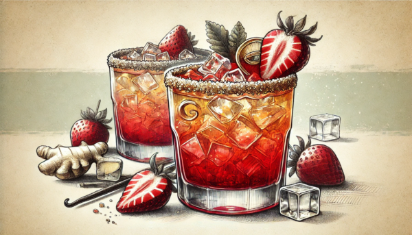 Ginger Strawberry Vanilla Mocktail