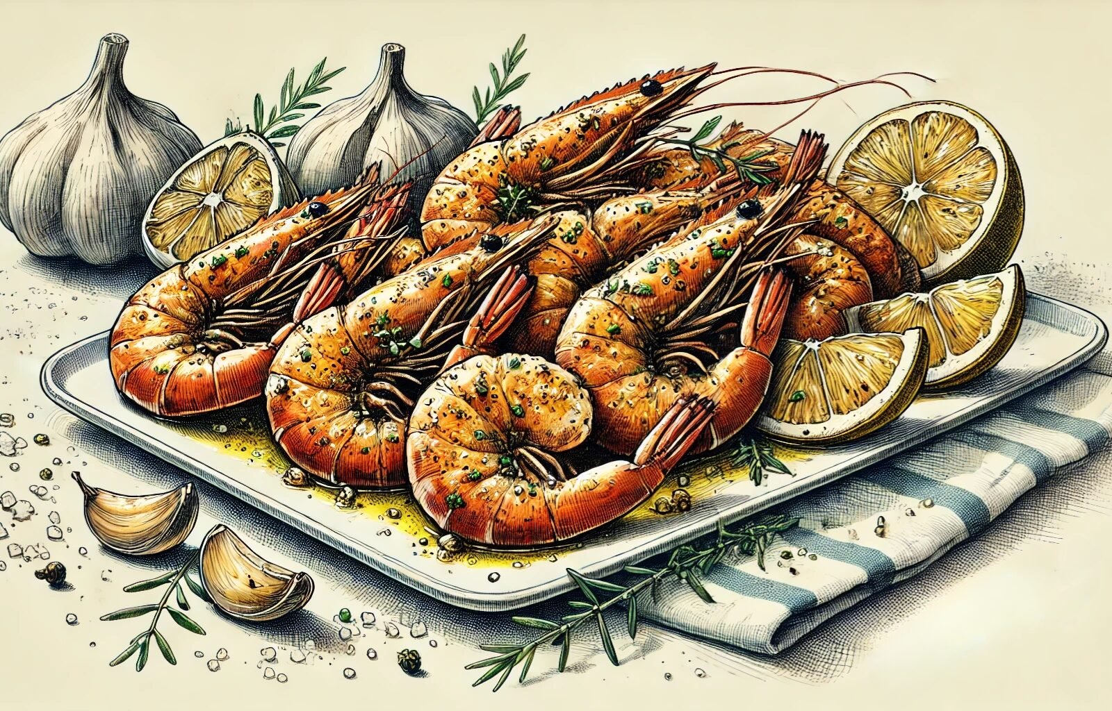 Roasted Garlic & Lemon Herb Shrimp