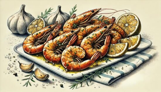 Roasted Garlic Lemon Herb Shrimp